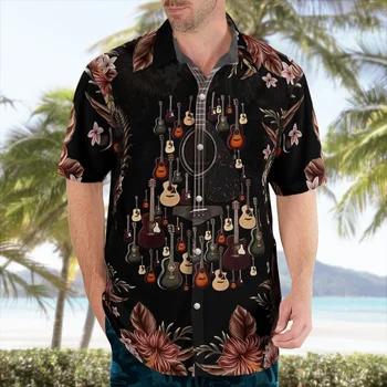 2022 Novi 3D Ispis Elektronički Čip Havajski Košulja Muška Ljetne Majice S Kratkim Rukavima za Muškarce Majice Оверсайз Camisa Social 5XL W9