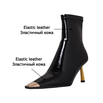 Elegantne ženske čizme Heihaian za jesen-zimu 2022 godine, nove tanke elastične cipele četvrtastog ukosnica 34-42