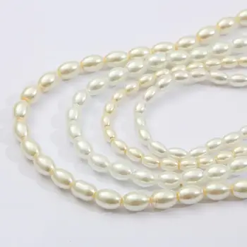 4x6/6x8 mm, Ovalnog Oblika, Staklene Perle, Imitacija Bisera Slobodan Razuporne Perle za DIY Ogrlica i Naušnica i Narukvica Izrada Nakita Odijevanje