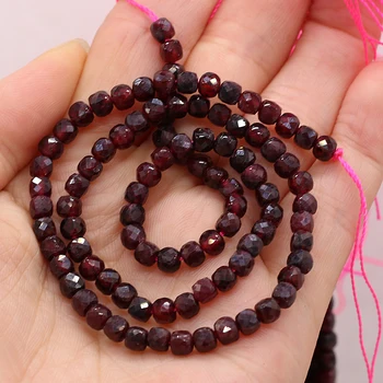 4 mm Prirodni Kamen Granat Perle Malo Cut-Trg Perle za Izradu Nakita Diy Elegantna Ogrlica Narukvica Pribor