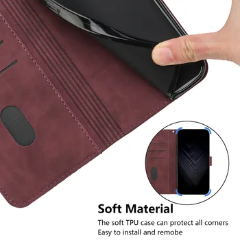 Slatka Geometrijski Kožna Flip torbica-novčanik za Huawei Nova 9 SE Y90 Y70 Y7A P50 P30 P20 Pro Mate 20 10 Lite Y6 uz punu Zaštitu