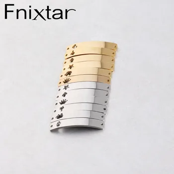 Fnixtar 20 komada 35*6 mm Ogledalo Polirano Savijanje Od Nehrđajućeg Čelika S Šuplja Krunom Stablo Slon Star Priključak Privjesci Za Izradu Ogrlica