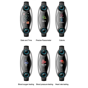 2022 Bluetooth Slušalice TWS slušalice Pametni Sat Siri Fitness Narukvica Tracker Zdravlje Мультиспортивные Sat za telefon reprodukcija glazbe T90