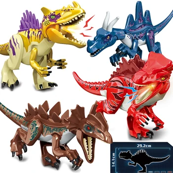 Novi 2021 Svijet Dinosaura Razdoblja Jure, Стегозавр, Карнотавр, Građevinske Setove, Cigle, figurice Dinosaurusa, Igračke-Predatori za djecu, poklone