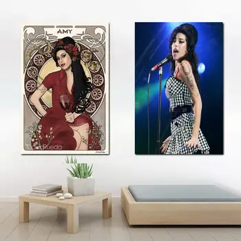 Amy Winehouse Pin-Up Glazba Platnu Art Poster i Zidni Umjetnička Slika Print Moderan Obiteljski Dekor Za spavaću sobu Plakati