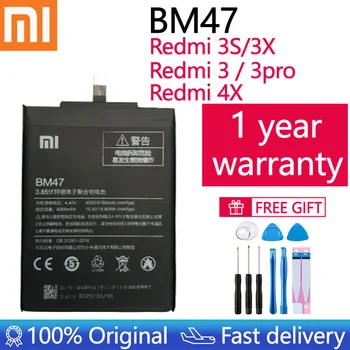 Xiao Mi je Original Bateriju BM47 4100 mah za Xiaomi Redmi 3S 3X Redmi 4X Redmi 3 / 3pro Kvalitetne Zamjenske baterije za telefon