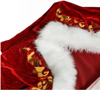 Plus Size Luksuzni Baršunasti Božićni Kostim Za Odrasle, Cosplay, Par, Odjeća Djeda Mraza, Маскарадное Haljina Božićno Oblik, Odijelo Za Muškarce I Žene