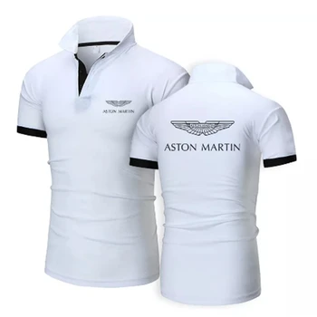Pamučna Muška Polo Majica, Prozračna Casual Majica Kratkih Rukava za Teniske Majice ASTON MARTIN Golf