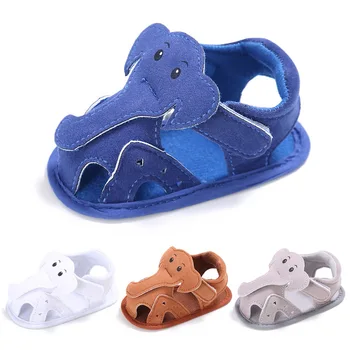 Ljetna obuća za mlade dječake, Natikače za novorođenčad, Šuplje cipele s Slon, Brendirani Novost, Cipele od Umjetne kože, 0-18 m