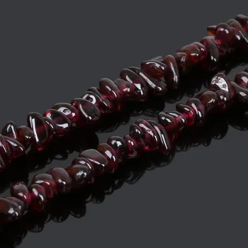 Nova Moda 5-6 mm Perle Od Prirodnog Kamena, Tamno Crveni Granat Nepravilna Zrna Perle Za DIY Naušnice, Narukvice, Ogrlice i Izrada Nakita
