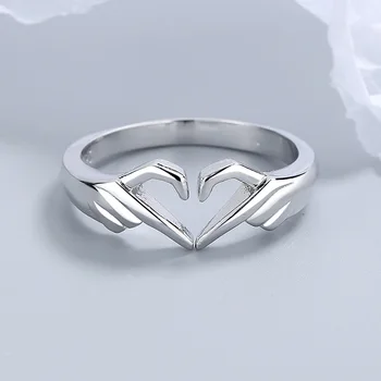 Od Srca Prsten Romantična Gesta Ljubavi Otvoreni Prsten Donje Prsten Moda Identitet Nakit Par Prsten Priznanje Poklon Srce prsten