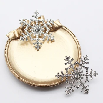4 komada 54 mm srebrni nakit u obliku pahulja od legure dly, božićne ukrase, hit prodaje, mogu biti ukrašene prstenje za salvete i sl