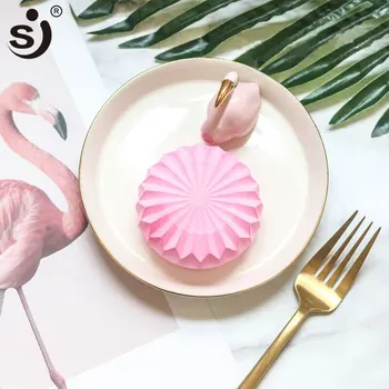 SJ 3D Okrugli Silikonska Forma Cvijet Oblik Za Tortu Čokoladni Mousse Kolač Dekoracije Alati Za Pečenje Alati Kalup Za Pečenje