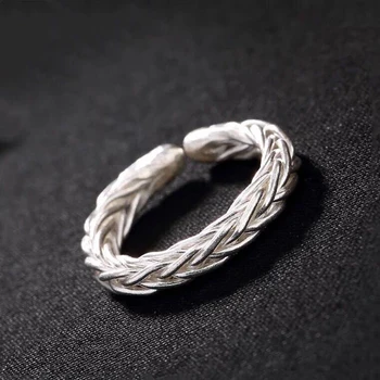 Тайское srebro vještine originalni dizajn trend hladnog vjetra ohol jednostavan luksuzni otvara praznom podesivi twist uzorak muški prsten