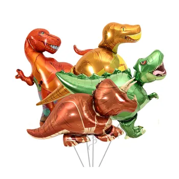 1pc Div Dinosaur Folija Balon Dječaci Životinje Baloni Veliki 4D Ходячий Dinosaur Vedra Svijet jurske Rođendan Dekoracija