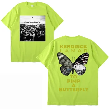 Majice Sve Кендрика Ламара s Glazbenim Albumom Pimp A Butterfly, Obostrane Majica sa po cijeloj površini, Muška i Ženska t-shirt u stilu hip-hop, Оверсайз