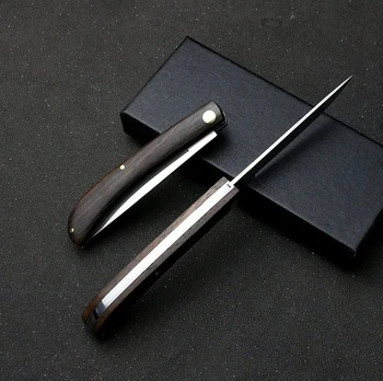 Sklopivi nož Prijenosni Europski Stil Drvena Ručka Voćni Nož Kamp Opstanak EDC Vanjski Multi Alati Džepni noževi