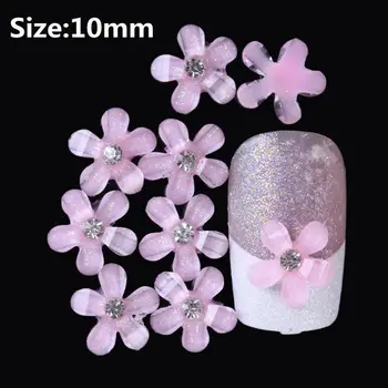 200шт 10 mm, lijepe male cvjetni dizajn Smole Flatback perle za dizajn noktiju Scrapbooking