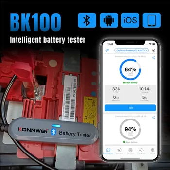 BK100 Bluetooth Auto-Tester Baterija 12 v Auto-Olovo-Kiselina Baterije Tester 100-2000 CCA 6 12 U Analizator Punjenja Radilice