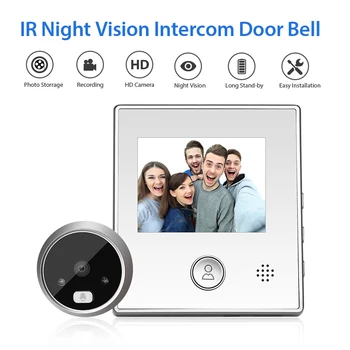 Video interfon 2,8 inčni pametan vizualni okance digitalni vrata okance skladište sigurnosti infracrveno noćno interfon zvono na vratima gledatelj
