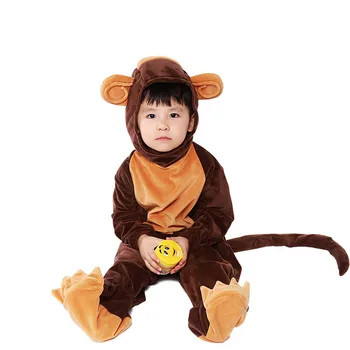 Dječak Djevojčica Životinja Onesie Majmun Pidžama Dijete Dijete Halloween Purim Knjiga Tjedan Majmun Cosplay Odjeću Odjeća Za Spavanje Маскарадное Haljina