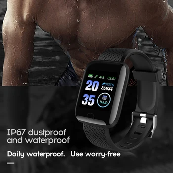 2 komada 116 Plus Smart Satovi Za Muškarce I Žene Bluetooth Narukvica Sport Fitness SleepTracker Pedometar Smartwatch za Android i Ios D13