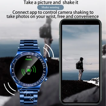 LIGE Novi Bluetooth Poziv Gospodo Pametne Satove S Punim Zaslonom osjetljivim na Dodir, Vodootporan Sat Monitor Srčane Smartwatch Gospodo Za Android i iOS