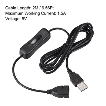 USB kabel s prekidačem za uključivanje/Isključivanje od muškaraca i Žena Produžetak Kabela 200 cm/300 cm za USB Ventilator Led Žarulja Led Traka Napajanje