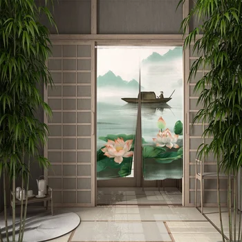 Japansko Slikarstvo Maskara Vrata Zavjese Dnevni boravak Kuhinja i Ulaz Zavjese Feng Shui Krajolik Home Dekor Viseće prozirne zavjese