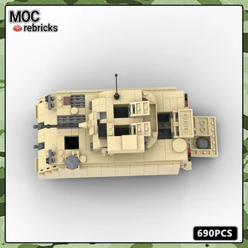 MOC Vojni Serija M113 Oklop Vojske SAD-a, Borbeni Stroj Pješadije, Skup Dijelova, Blok, Model, Dječji Poklon Razvojne Igračke