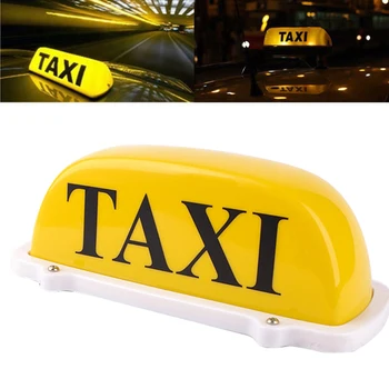 Taksi Oznaka Na Krovu Kabine Topper Automobila Magnetski Znak Žarulja 12 V Led Svjetla Vodootporan Žuta