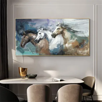 Ručno Oslikana Konja Slika je Ulje Na Platnu Životinja Zid Umjetničku Sliku Moderne Apstraktne slike Za Dnevni boravak Uređenje Doma