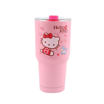 Kawaii Hello Kitty Vakuumska Šalica Od Nehrđajućeg Čelika, Kreativno Velika Čaša S Ledom u Obliku Struka, Prijenosni Crtić Student Čaša Za Vodu Kuće i automobila