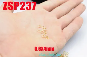 0,6x4 mm pozlaćeni prsten za skakanje zlatne boje od nehrđajućeg čelika 500-1000 kom./lot, pribor za ogrlice 