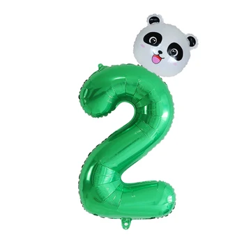 30 cm Crna Crtani film Panda Folija Baloni Životinja Je Balon Safari Džungla Tema Party Balon Rođendan Dekor Djeca Globusa