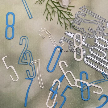 Broj dekoracije Metalnih Reznih Marke za DIY Album za Scrapbooking Papir Razglednice Ukrasne Obrt Otiskivanje Umrijeti
