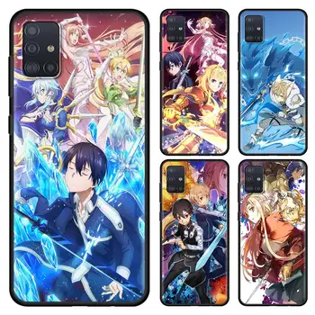 Sword Art Online Torbica Za telefon u stilu anime SAO za Samsung Galaxy A51 A12 A21s A71 A31 A32 A52 4G A22 A72 5G A02s A11 A41 A21 A91 A03s