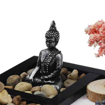 Japanski Zen Vrt Pijesak Stol Minijaturni Buda Obrt Ukras Kuće Stolni Mini Zen Vrt Kit Za Office Vrt