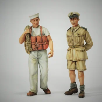 1/35 Velikih Vojni Serija Modela od Smole Talijanske pomorske Urede i Mornara 2 Figurice u nesastavljeni Neobojeni Igračke Za DIY Scene